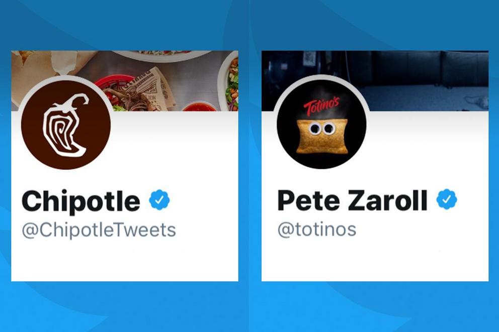 Which brand has the best Twitter account: Chipotle or Totino's? 